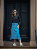 SOFT DENIM BUTTON SKIRT